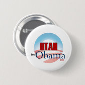 UTAH für Obama Button (Vorne & Hinten)