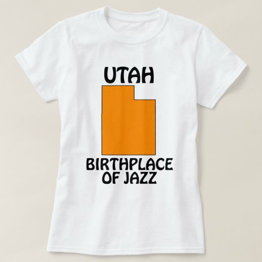 Utah - Geburtsort von Jazz T-Shirt (Design vorne)