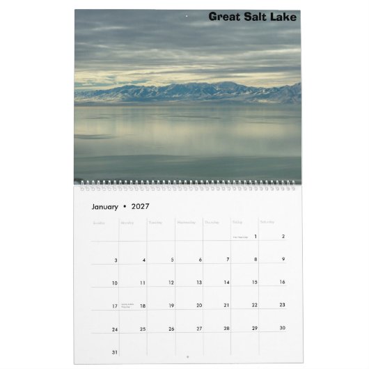Utah gestaltet 2010 landschaftlich kalender (Jan 2027)