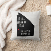 Utah GPS Koordinaten mit Herz Kissen (Decke)