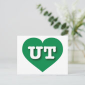 Utah Green Heart - I Liebe UT Postkarte (Stehend Vorderseite)