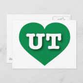 Utah Green Heart - I Liebe UT Postkarte (Vorne/Hinten)