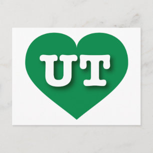 Utah Green Heart - I Liebe UT Postkarte