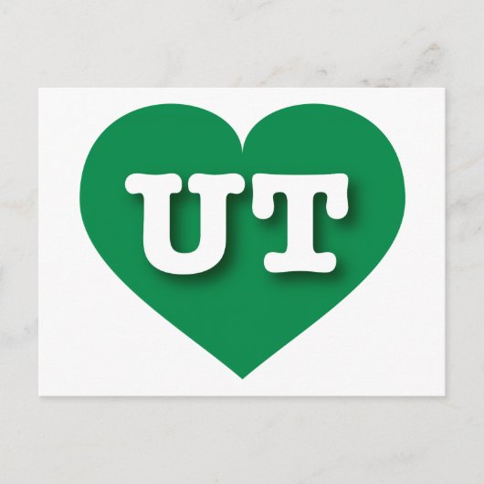 Utah Green Heart - I Liebe UT Postkarte (Vorderseite)