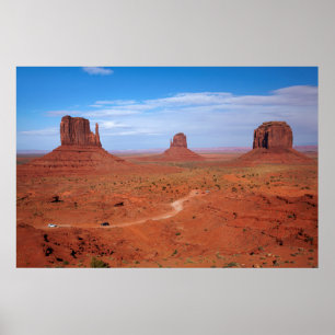 Utah. Grenze Arizona, Navajo Nation, Denkmal Poster