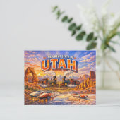 Utah Grußkarte  Postkarte (Stehend Vorderseite)
