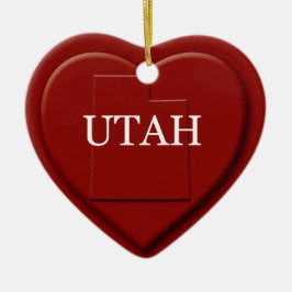 Utah Heart Karte Weihnachtsschmuck