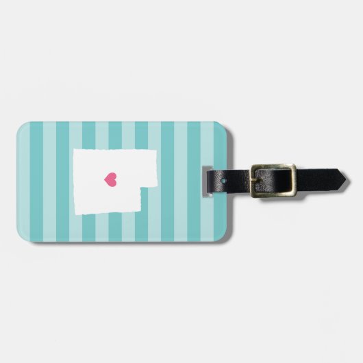 Utah Heart | ZUHAUSE STAAT Gepäckanhänger (Vorderseite horizontal)