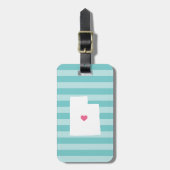 Utah Heart | ZUHAUSE STAAT Gepäckanhänger (Vorderseite vertikal)