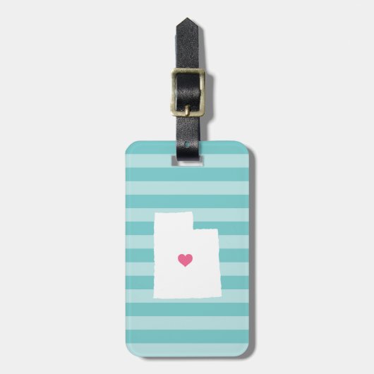 Utah Heart | ZUHAUSE STAAT Gepäckanhänger (Vorderseite vertikal)