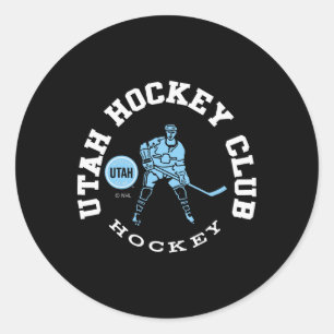 Utah Hockey Club Edge Black offiziell lizenziert Runder Aufkleber