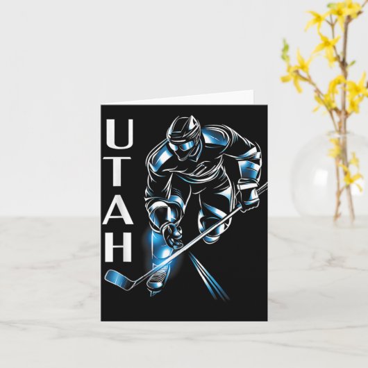 Utah Hockey Karte (Gelbe Blume)