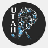 Utah Hockey Runder Aufkleber (Vorderseite)