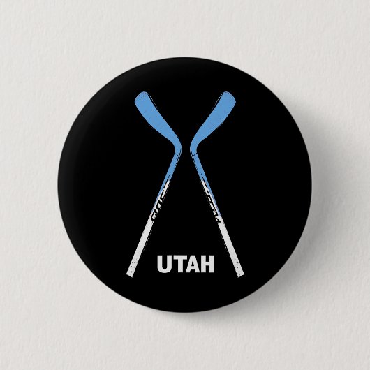 Utah Hockey Sticks Button (Vorderseite)