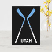 Utah Hockey Sticks Karte (Gelbe Blume)