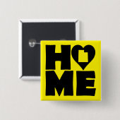 Utah Home Heart State Button Badge Pin (Vorne & Hinten)