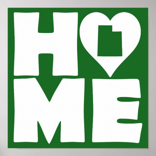 Utah Home Heart State Poster Sign (Vorne)