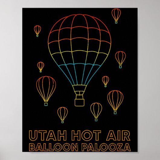 Utah Hot Air Balloon Palooza Apparel Poster (Vorne)