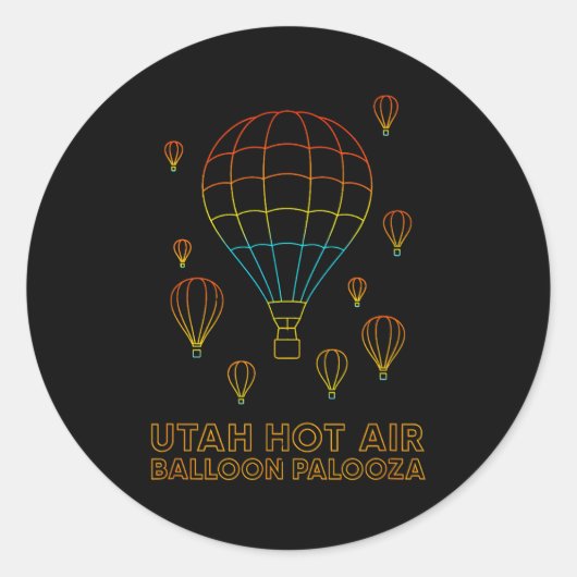 Utah Hot Air Balloon Palooza Apparel Runder Aufkleber (Vorderseite)
