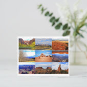Utah Icon Collage Postcard Postkarte (Stehend Vorderseite)