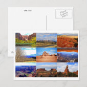 Utah Icon Collage Postcard Postkarte (Vorne/Hinten)
