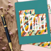 Utah Illustriert Map Postkarte