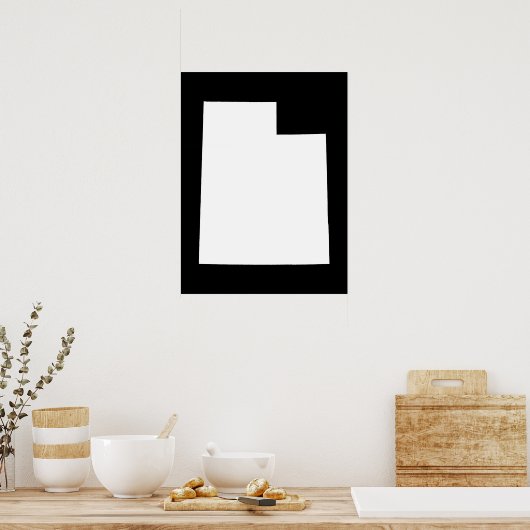 Utah in Weiß Poster (Küche)