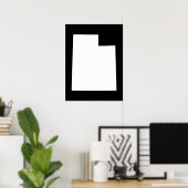 Utah in Weiß Poster (Heimbüro)