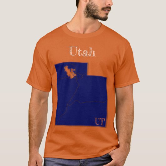 Utah Interstates [Navy Blue Design] T-Shirt (Vorderseite)