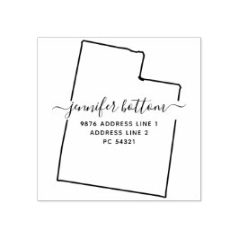 Utah-Karte Rücksendeadresse Gummistempel