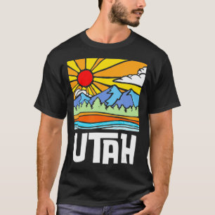 Utah Künstlerische Natur Berge Vintage-Grafik T-Shirt
