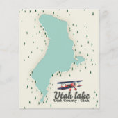 Utah Lake, Utah Reisekarte (Vorderseite)