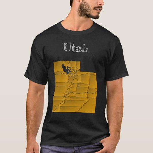 Utah Landkreise & Interstates T-Shirt (Vorderseite)