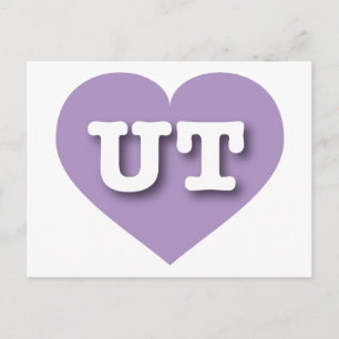 Utah Lavender Heart - I Liebe UT Postkarte