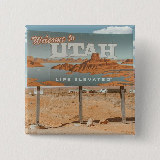 Utah Life erhöht Button (Vorderseite)