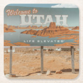 Utah Life erhöht Rechteckiger Pappuntersetzer (Vorderseite)