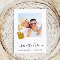 Utah Map Foto Wedding Save the Date Card
