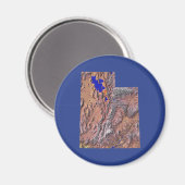 Utah Map Magnet (Vorderseite/Rückseite)