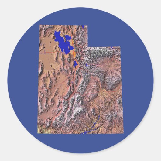Utah Map Sticker (Vorderseite)