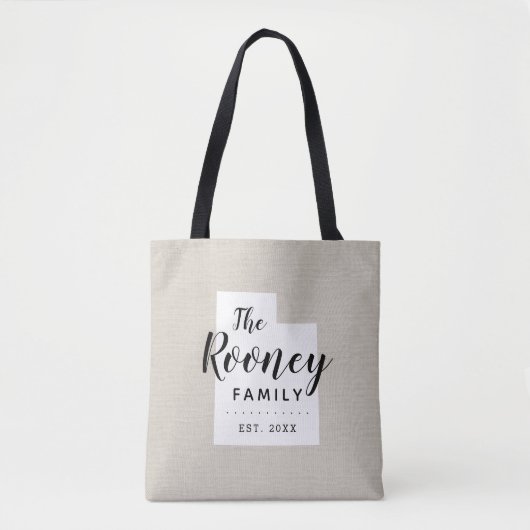 Utah Monogram Staat Tote Bag Tasche (Vorderseite)