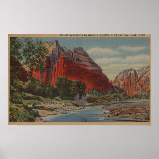 Utah - Monte Majestic & Angel's Landing Poster (Vorne)