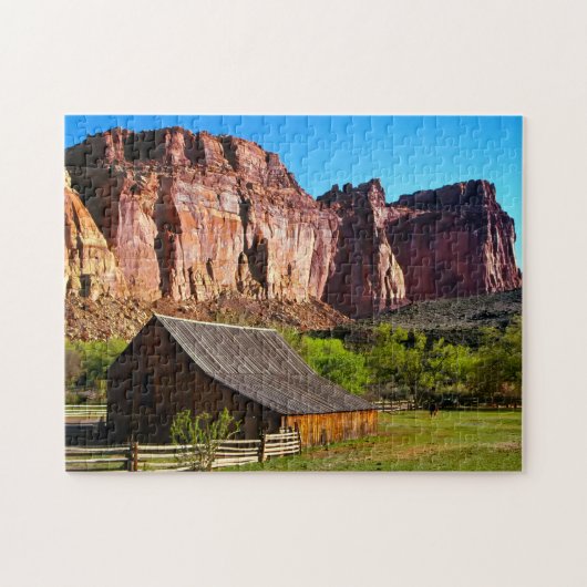 Utah Mountain Barn. Puzzle (Horizontal)