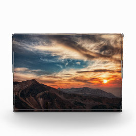 Utah Mountain Sky Sunset Fotoblock