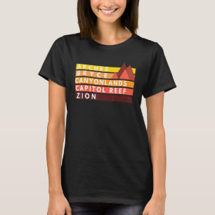 Utah National Parks Utahs Mighty Five Souvenir Nps T-Shirt