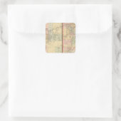 Utah, Nevada Karte von Mitchell Quadratischer Aufkleber (Tasche)