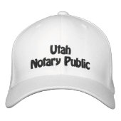 Utah Notary Public Sticked Baseball Cap Bestickte Baseballkappe (Vorderseite)