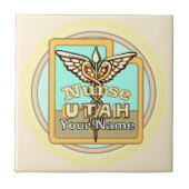 Utah Nurse Caduceus Tile Fliese (Vorderseite)