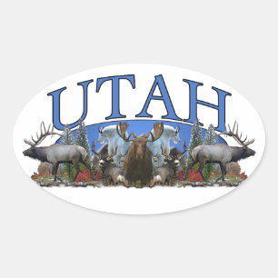 Utah Ovaler Aufkleber