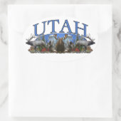 Utah Ovaler Aufkleber (Tasche)