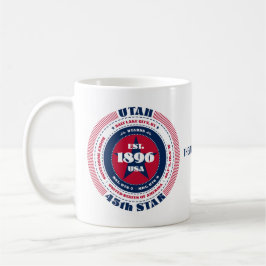 Utah Patriotische Circular Monogram-Tasse Kaffeetasse